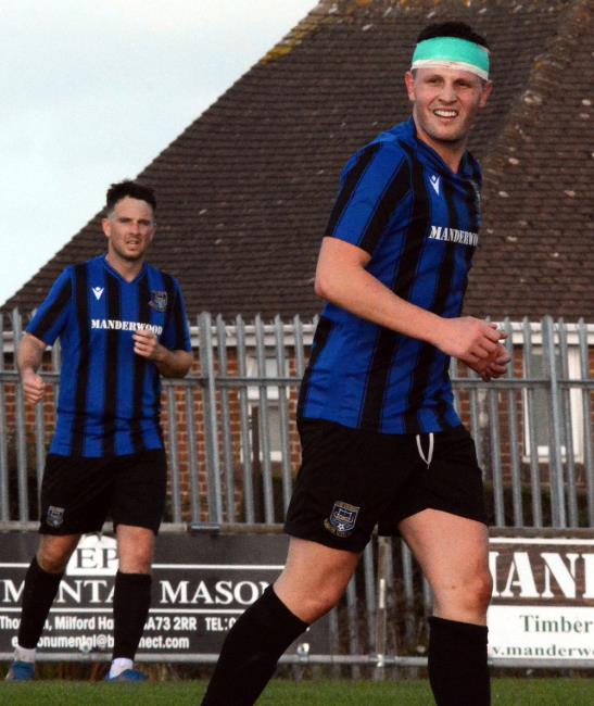 Jack Britton - scored twice for Hakin United against Monkton Swifts